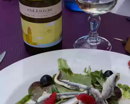 2015_03_22_12h2006 Anchois et vin de Collioure dégustés en terrasse (si si!)