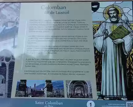 036 La région a été évangélisée par saint Colomban, moine irlandais