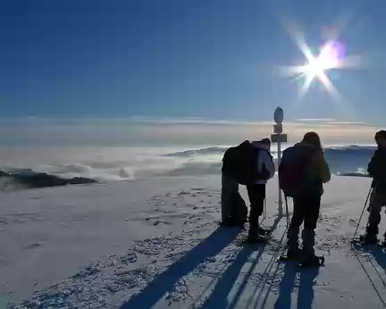 074 Du sommet du Rainkopf, vue sur la mer de nuage au dessus de la vallée de Metzeral.