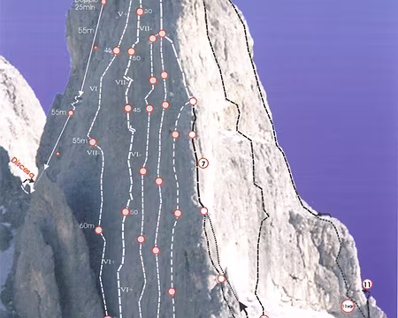 001 Le spigolo del Velo à la Cima de la Madonne