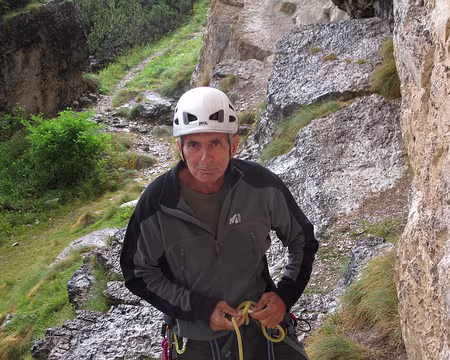 002 Bernard, l’un des protagonistes de quelques jours d’escalade dans les Dolomites.