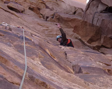 022 Claude après le franchissement de la traversée sur grattons.