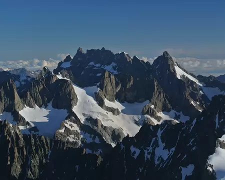 015 Face sud de la Meije vue du Dôme des Ecrins