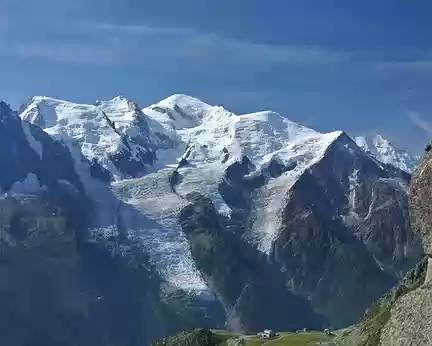 001 Le Mont Blanc vue de l’attaque de l’éperon de droite