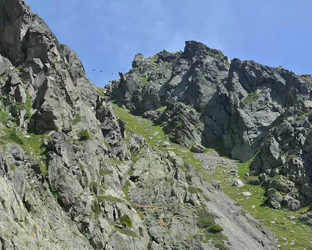 012 Le couloir de descente observé depuis R4bis