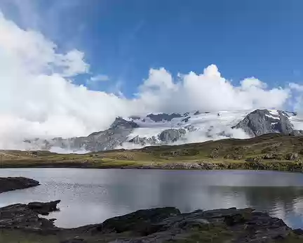 FM9A4533 Vue vers le Glacier de la Girose. Le sommet du Râteau, à gauche, restera caché dans les nuages