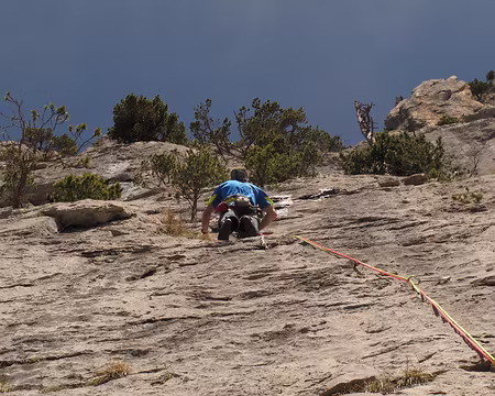 010 Concentration avant de s’engager dans une traversée délicate
