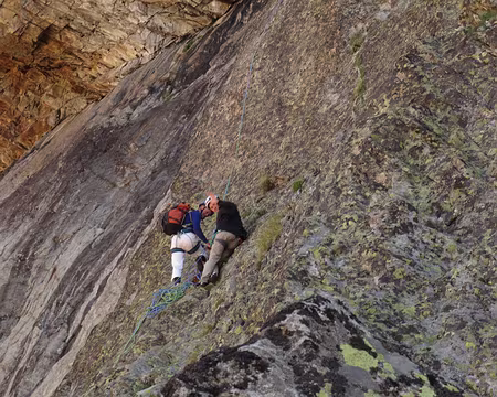 015 Jean-Michel et Claude dans la voie Regalami Un Sorrico (R1). TD-, 6a/S2/II