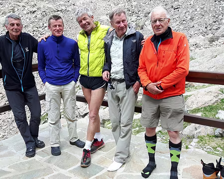 010 Le 28/06 au refuge Remondino après une longue traversée (6h) via la Bassa della Madre di Dio