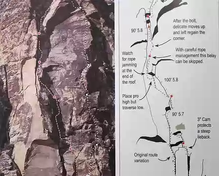 038 Topo de Frogland extrait de Red Rocks- A Climber’s Guide II by Jerry Handren, 2016