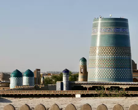 Khiva, minaret Kalta Minor. Construction stoppée après la mort de Mohammed Amin Khan en 1855