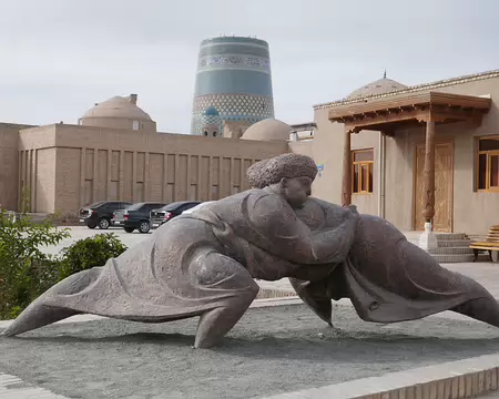La lutte est un sport traditionnel ouzbek.