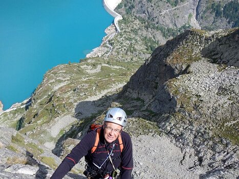 2013-09 Aiguille du Van Jean-François M, détail sortie