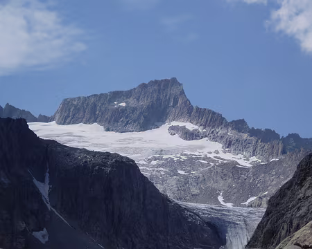 002 Le Gross Diamanstock et notre passage, le Bächli Licken, à sa gauche.