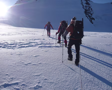 Mont Rose 053 Beau temps imperturbable pour s'attaquer à la traversée du Castor (4228 m).