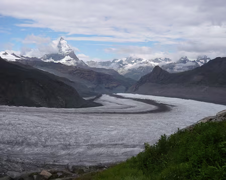 Mont Rose 320 Longue redescente sur Zermatt par le Grentzglesher.
