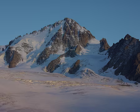 L'aiguille du Chardonnet au crépuscule, du refuge Albert Ier L'aiguille du Chardonnet au crépuscule, du refuge Albert Ier