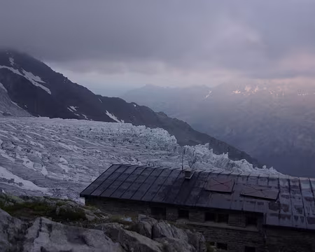 Quittant le refuge Albert Ier Quittant le refuge Albert Ier