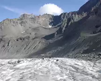 Descente du haut glacier d'Arolla Descente du haut glacier d'Arolla