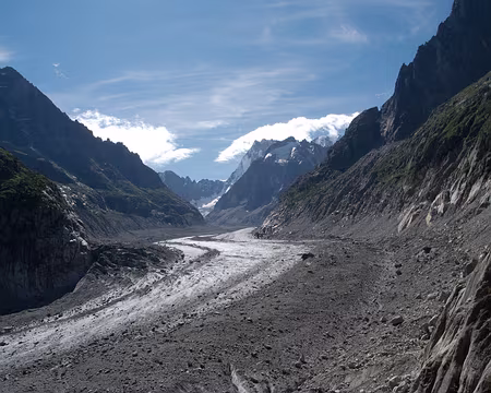 Vue sur la mer de glace, depuis le Montenvers