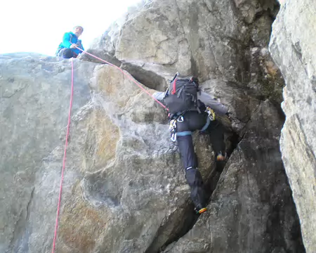 PXL013 mercredi : objectif traversée Nonne - Evêque ...et la fissure pour accéder à la brêche Moine - Nonne (dur pour un athée !! )