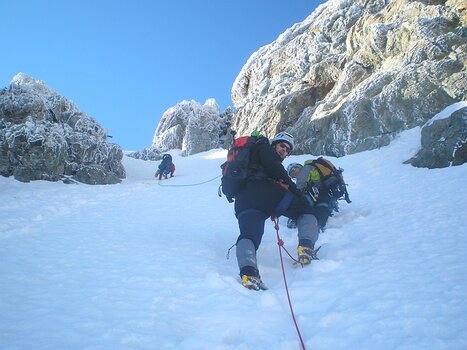 2009-06 Ecrins - Roche de la Muzelle Bruno Moreil, détail sortie