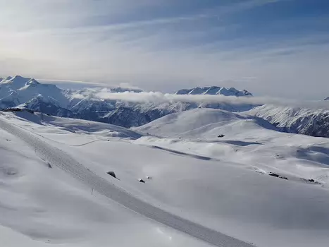 2013-01 Alpe d Huez Ghislaine C, détail sortie