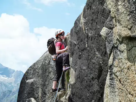 2013-07 Ecrins Mathieu R, détail sortie