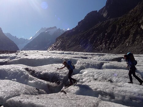 2014-09 Mont Blanc - La nonne Florence M, détail sortie