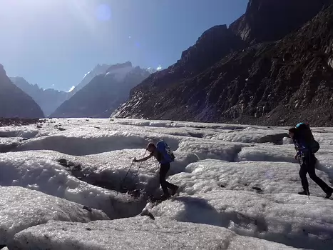 2014-09 Mont Blanc - La nonne Florence M, détail sortie