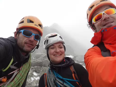 2015-09 Aiguilles Rouges Yann LB, détail sortie