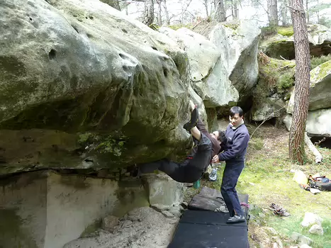2013-04 Gorges du Houx Mathieu R, détail sortie