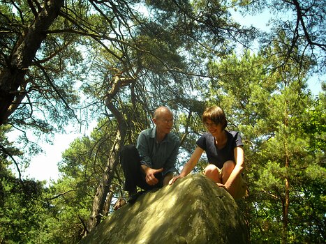 2014-06 Rocher Chatillon Geneviève G, détail sortie
