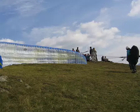 17 Les navettes ont amené tout les participants à Orcières-Merlette pour le vol de l'après-midi.
