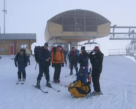 02 Première montée en télésiège, dans le brouillard