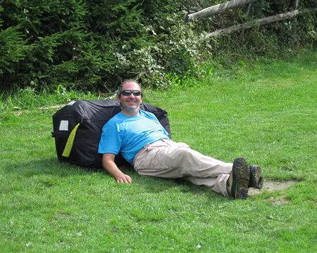 38 Philippe à l’atterrissage à Samoëns