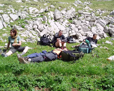 40 Des randonneurs courageux.