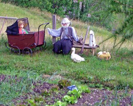 006 Epouvantail dans jardin