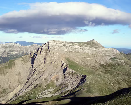 File 017 L'itinéraire de demain est devant nous : Grand Mourre par le couloir puis Mourre de Chanier au fond qui dépasse.