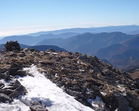 Mercantour 309 Du somment du Pépoiri (2674 m) on voit la Corse.