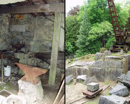 15 La région est connue pour ses carrières de granit (reconstitution au musée du granit)