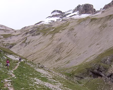 031 En descendant le vallon de Charnier : le Grand-Ferrand enneigé.