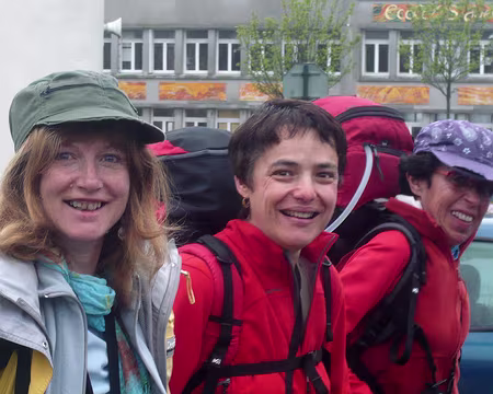 PXL031 Hélène, chantal et Colette : départ de Plouguerneau, samedi 2 mai.