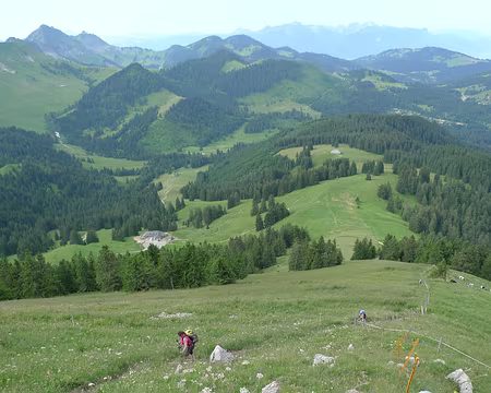 052 3ème jour. Montée rude sur les pentes du Teysachaux.