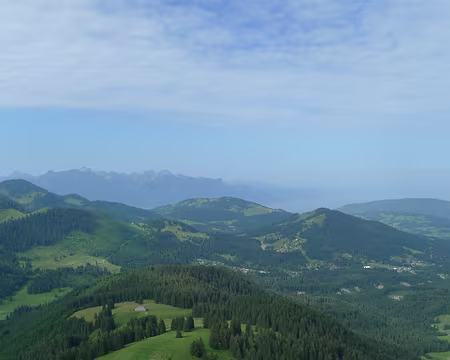 053 Sur les pentes herbeuses du Teysachaux. Au loin, le lac Léman, toujours.