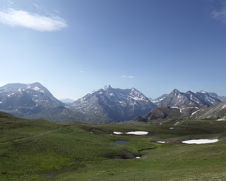 IMG_6223 Vue depuis le Col de Sollières : à gauche le Mont Guisalet, au centre les Dents d'Ambin, à doite et le rocher d'Étache et le Petit Vallon