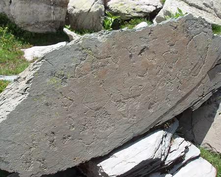 061 à Fontanalbe, nombreuses gravures rupestres