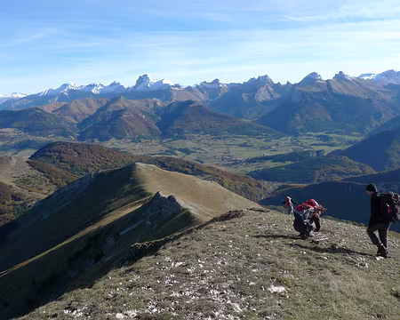 13 Jolie vue sur la plaine du Trièves et sur les sommets blanchis du Dévoluy.