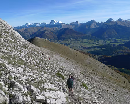 14 Passage en balcon sur les flancs de la Toussière.