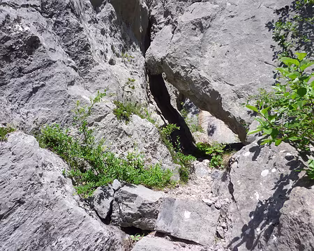 PXL007 Crêtes de la Rortie, passage sous rocher